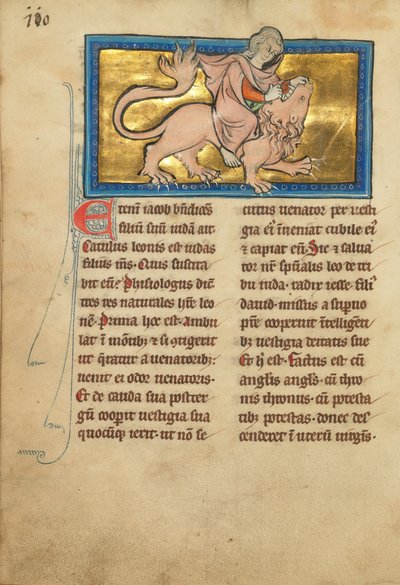 Samson Fighting a Lion (6805845) af Unbekannt Unbekannt